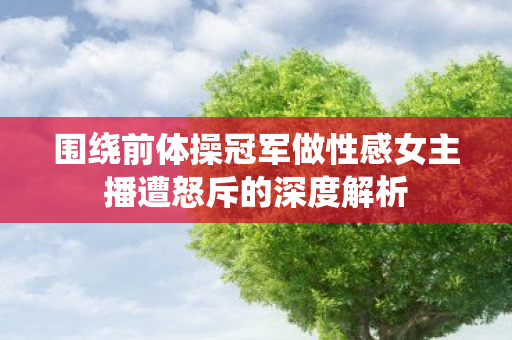围绕前体操冠军做性感女主播遭怒斥的深度解析