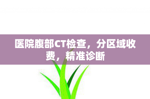 医院腹部CT检查，分区域收费，精准诊断