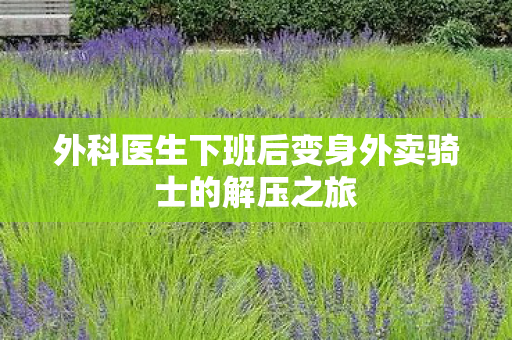 外科医生下班后变身外卖骑士的解压之旅
