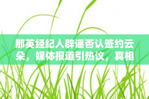 那英经纪人辟谣否认签约云朵，媒体报道引热议，真相揭秘