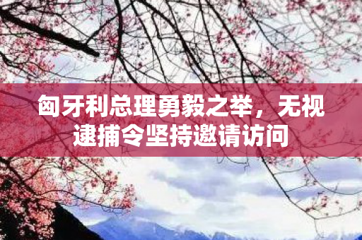匈牙利总理勇毅之举，无视逮捕令坚持邀请访问
