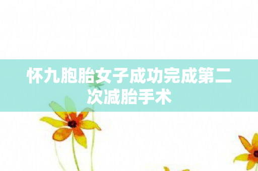 怀九胞胎女子成功完成第二次减胎手术