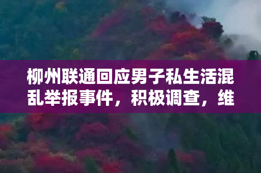 柳州联通回应男子私生活混乱举报事件，积极调查，维护公司形象与员工权益