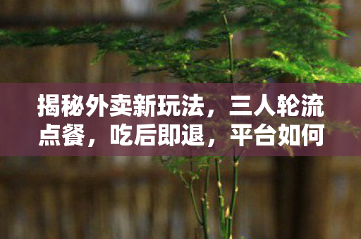 揭秘外卖新玩法，三人轮流点餐，吃后即退，平台如何应对？