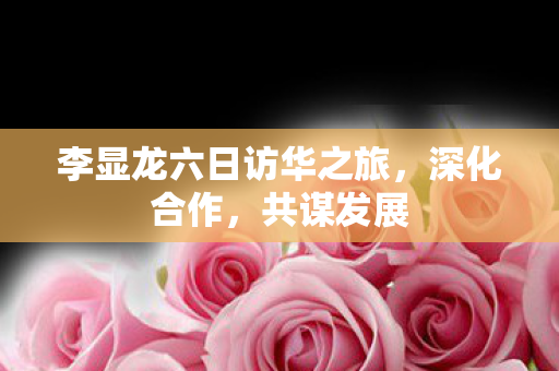 李显龙六日访华之旅，深化合作，共谋发展
