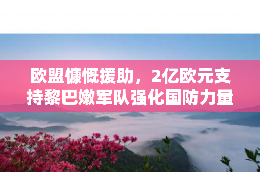 欧盟慷慨援助，2亿欧元支持黎巴嫩军队强化国防力量