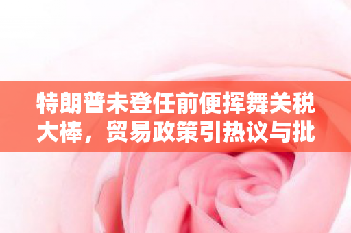 特朗普未登任前便挥舞关税大棒，贸易政策引热议与批评