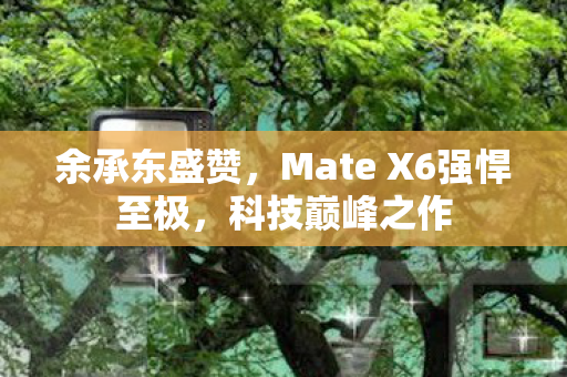 余承东盛赞，Mate X6强悍至极，科技巅峰之作