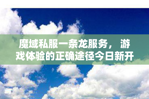 魔域私服一条龙服务， 游戏体验的正确途径今日新开魔域sf