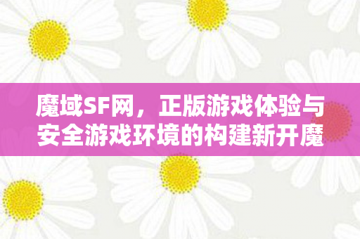 魔域SF网，正版游戏体验与安全游戏环境的构建新开魔域sf