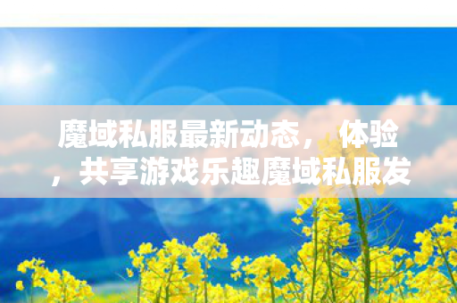 魔域私服最新动态， 体验，共享游戏乐趣魔域私服发布网