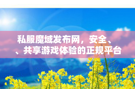 私服魔域发布网，安全、 、共享游戏体验的正规平台魔域私服发布网刚刚开一秒