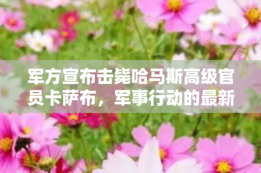 军方宣布击毙哈马斯高级官员卡萨布，军事行动的最新进展