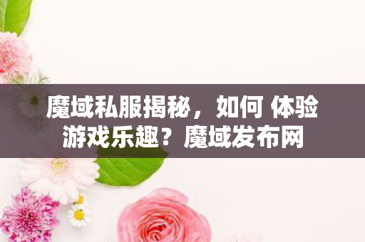 魔域私服揭秘，如何 体验游戏乐趣？魔域发布网