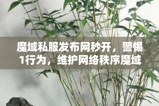 魔域私服发布网秒开，警惕1行为，维护网络秩序魔域私服最新