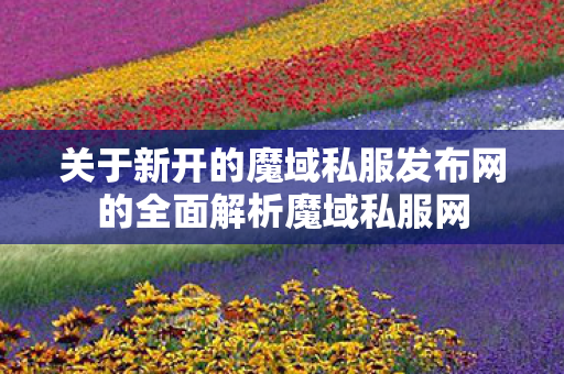 关于新开的魔域私服发布网的全面解析魔域私服网