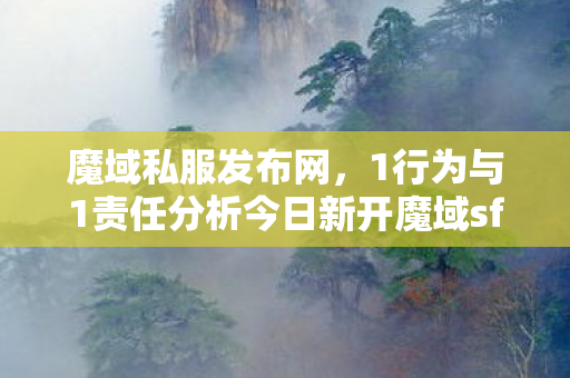 魔域私服发布网，1行为与1责任分析今日新开魔域sf