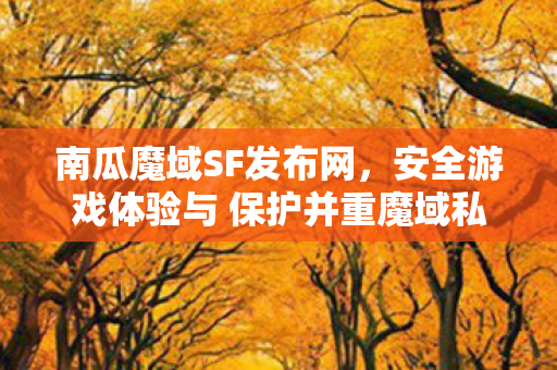 南瓜魔域SF发布网，安全游戏体验与 保护并重魔域私服网站