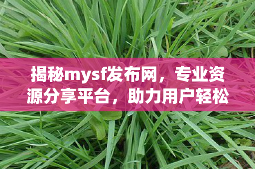 揭秘mysf发布网，专业资源分享平台，助力用户轻松获取丰富内容魔域sf发布站