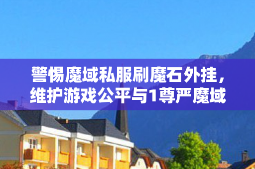 警惕魔域私服刷魔石外挂，维护游戏公平与1尊严魔域私服刷魔石外挂