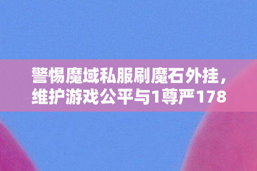警惕魔域私服刷魔石外挂，维护游戏公平与1尊严178魔域私新开服发布网