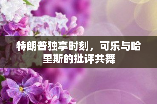 特朗普独享时刻，可乐与哈里斯的批评共舞