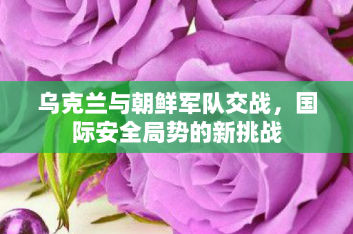乌克兰与朝鲜军队交战，国际安全局势的新挑战