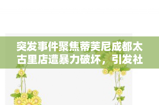 突发事件聚焦蒂芙尼成都太古里店遭暴力破坏，引发社会广泛关注