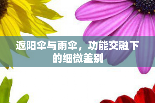 遮阳伞与雨伞，功能交融下的细微差别