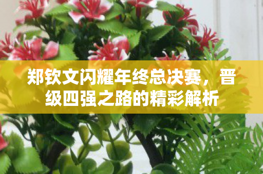 郑钦文闪耀年终总决赛，晋级四强之路的精彩解析
