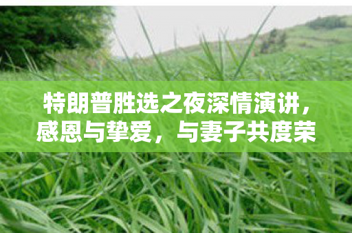 特朗普胜选之夜深情演讲，感恩与挚爱，与妻子共度荣耀时刻