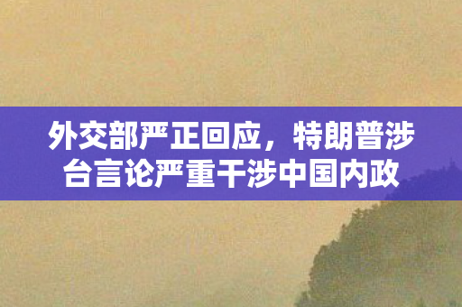 外交部严正回应，特朗普涉台言论严重干涉中国内政