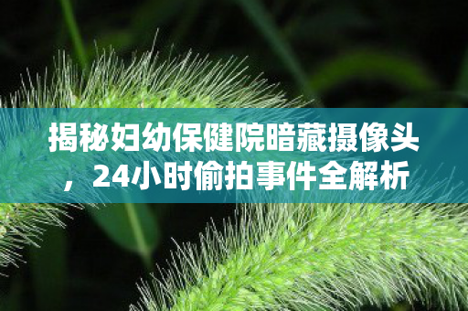 揭秘妇幼保健院暗藏摄像头，24小时偷拍事件全解析