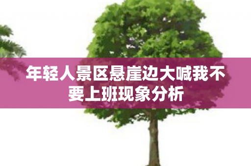 年轻人景区悬崖边大喊我不要上班现象分析
