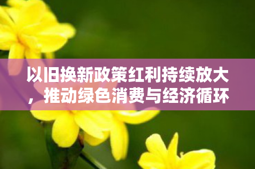 以旧换新政策红利持续放大，推动绿色消费与经济循环发展