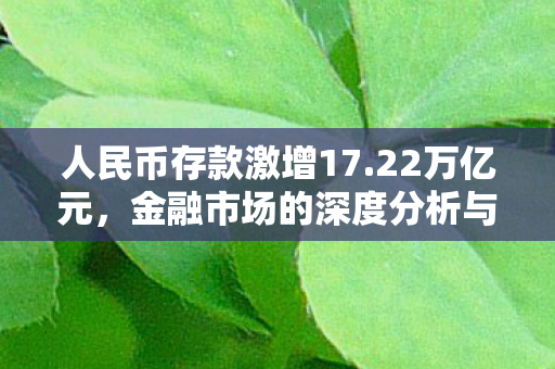 人民币存款激增17.22万亿元，金融市场的深度分析与展望