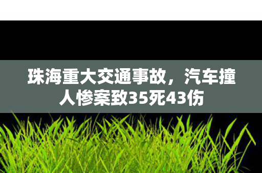 珠海重大交通事故，汽车撞人惨案致35死43伤