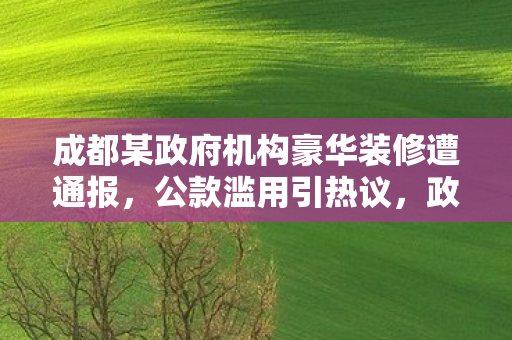 成都某政府机构豪华装修遭通报，公款滥用引热议，政府形象需重塑