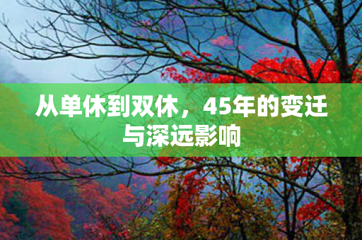 从单休到双休，45年的变迁与深远影响