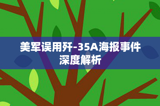 美军误用歼-35A海报事件深度解析