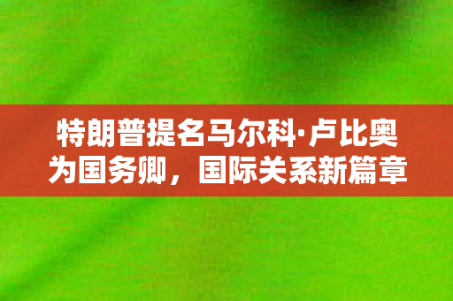 特朗普提名马尔科·卢比奥为国务卿，国际关系新篇章的开启
