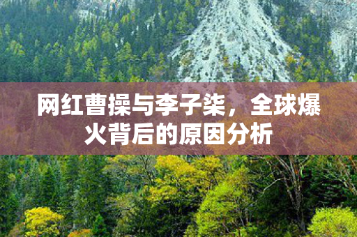 网红曹操与李子柒，全球爆火背后的原因分析