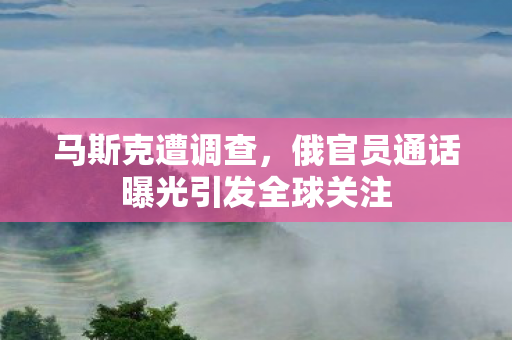 马斯克遭调查，俄官员通话曝光引发全球关注