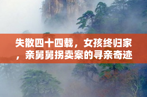 失散四十四载，女孩终归家，亲舅舅拐卖案的寻亲奇迹