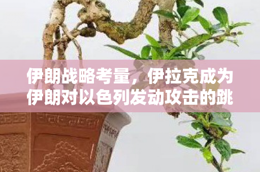 伊朗战略考量，伊拉克成为伊朗对以色列发动攻击的跳板原因解析