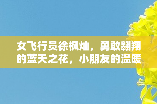 女飞行员徐枫灿，勇敢翱翔的蓝天之花，小朋友的温暖怀抱