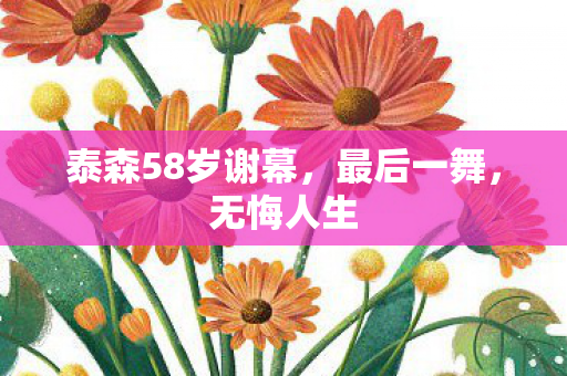 泰森58岁谢幕，最后一舞，无悔人生