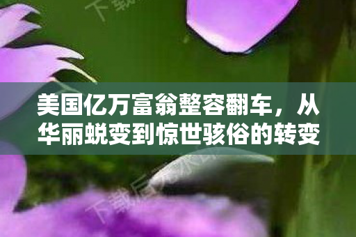 美国亿万富翁整容翻车，从华丽蜕变到惊世骇俗的转变