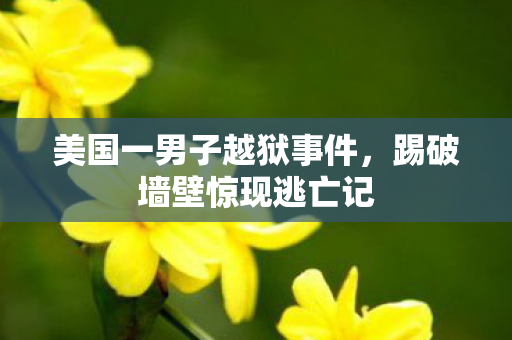 美国一男子越狱事件，踢破墙壁惊现逃亡记