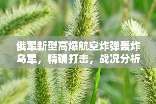 俄军新型高爆航空炸弹轰炸乌军，精确打击，战况分析
